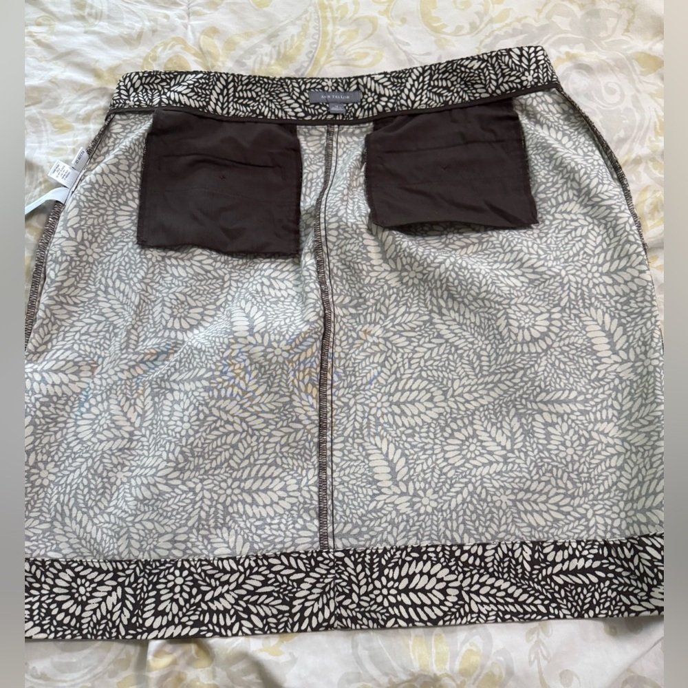 GW - Ms. Floral Skirt from Ann Taylor - Brown/Beige- Sz 14 - Picture 11 of 11